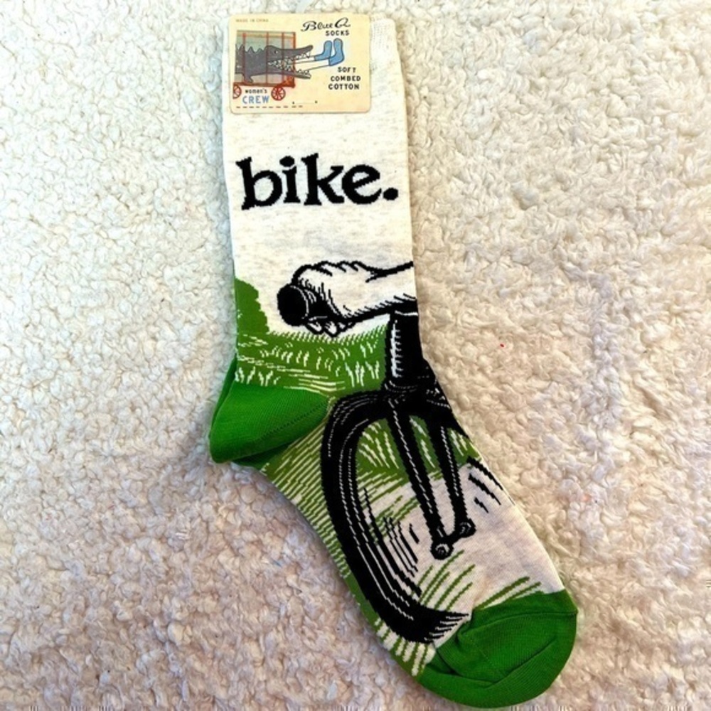 Blue Q "Bike Path" Women's Crew Socks